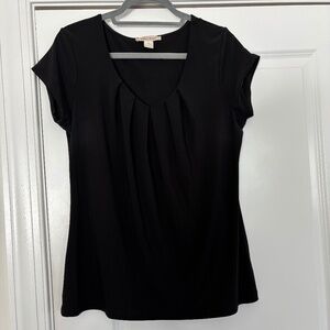 White House Black Market Black Short Sleeve Shell